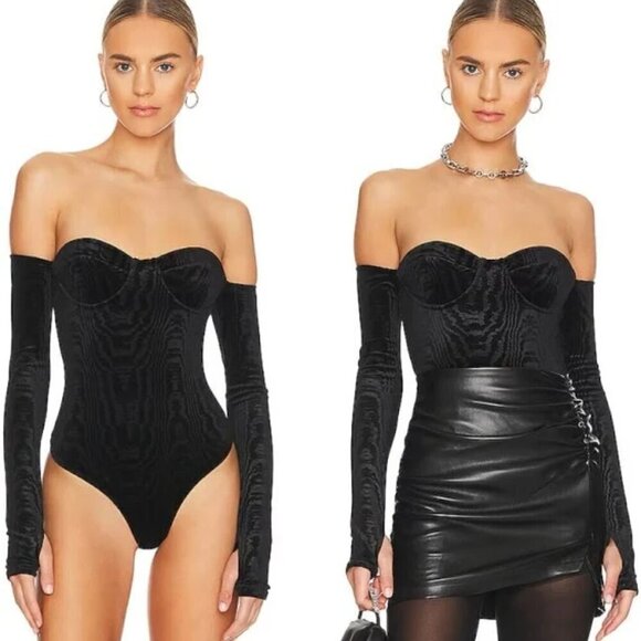 Camila Coeho Diclor Velvet Bodysuit Top size large - Picture 1 of 8